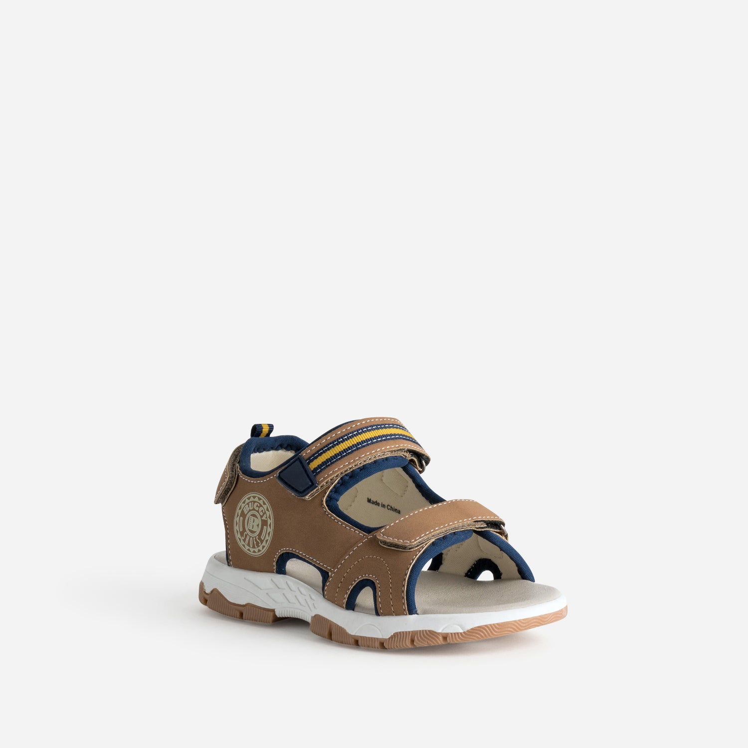 Sandale BUGGY camel et marine à scratchs