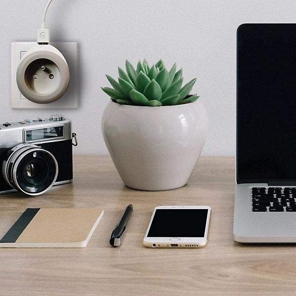 Chargeur prise 16A avec port USB Bewatt gris