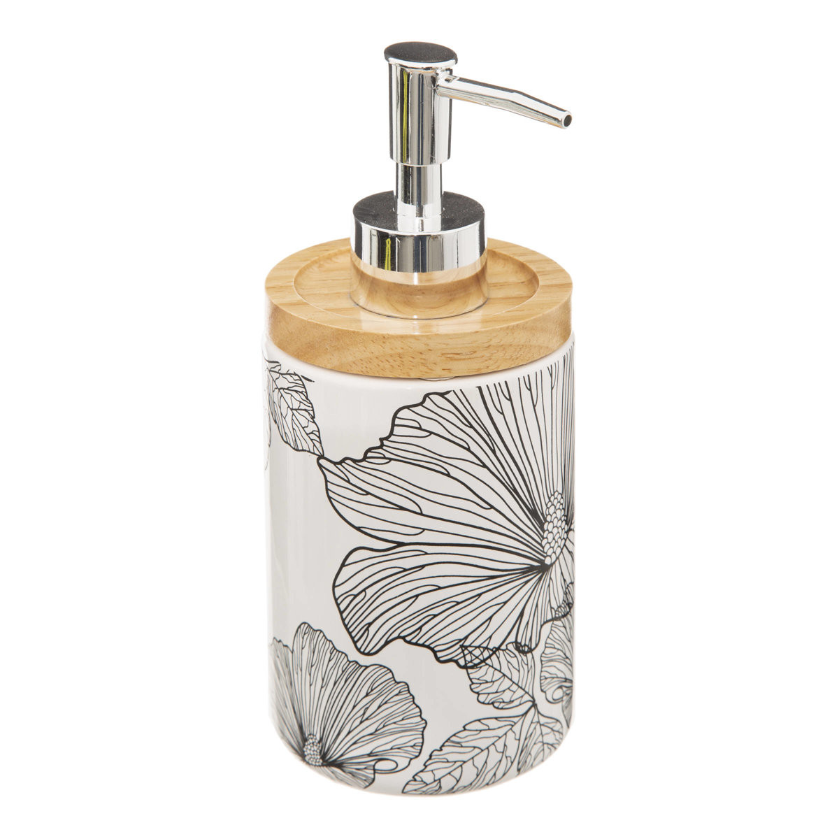 Dozownik do mydła BLACKFLORA, ceramiczny