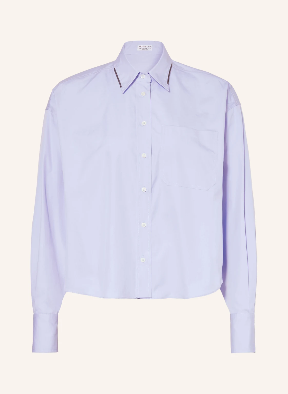 BRUNELLO CUCINELLI Hemdbluse mit Schmuckteinen