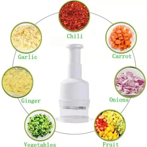 NNEOBA Stainless Steel Onion Chopper &ndash; Hand-Press Food Cutter & Slicer