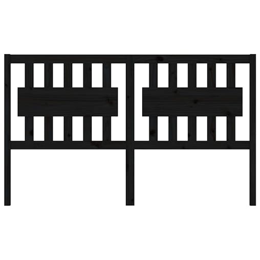 NNEVL Bed Headboard Black 155.5x4x100 cm Solid Wood Pine
