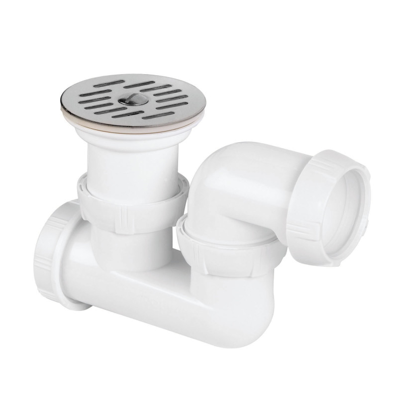 Siphon de douche à sortie orientable avec bonde Ø 50 mm WIRQUIN
