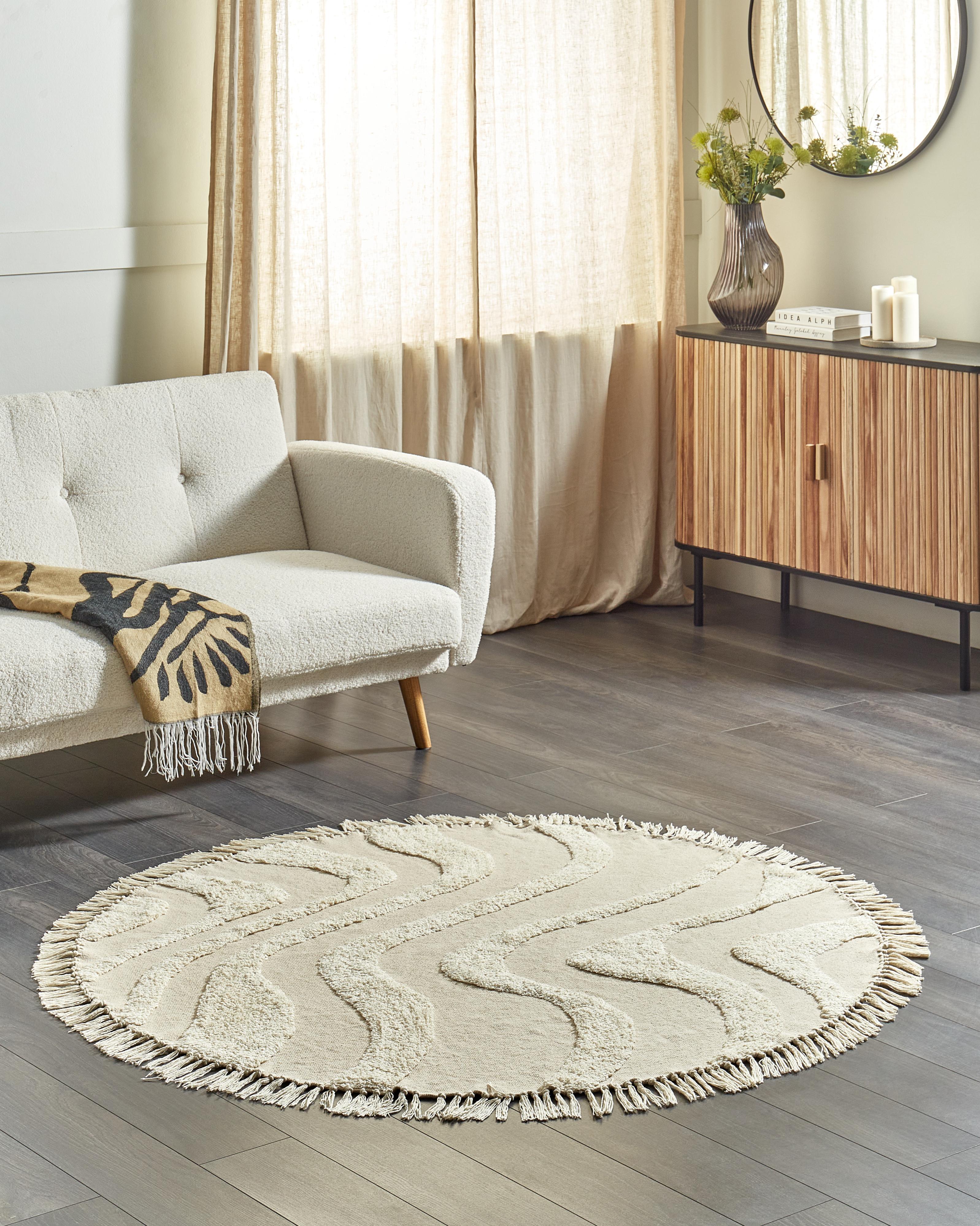 Rug ARTMAK Beige ? 140 cm Cotton