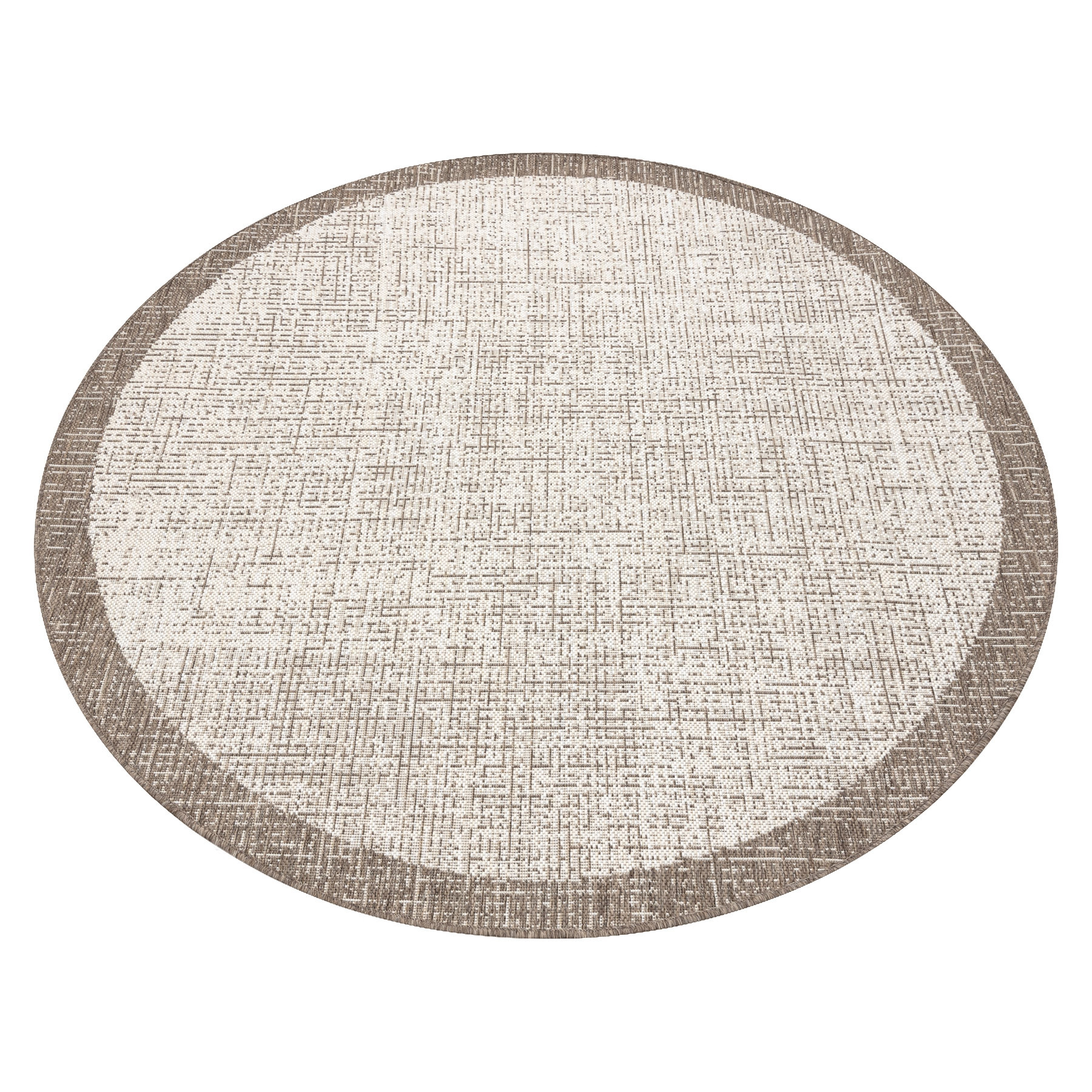 DYWAN SZNURKOWY SIZAL FLOORLUX KOŁO 20401 Ramka szampański / koło 120 cm