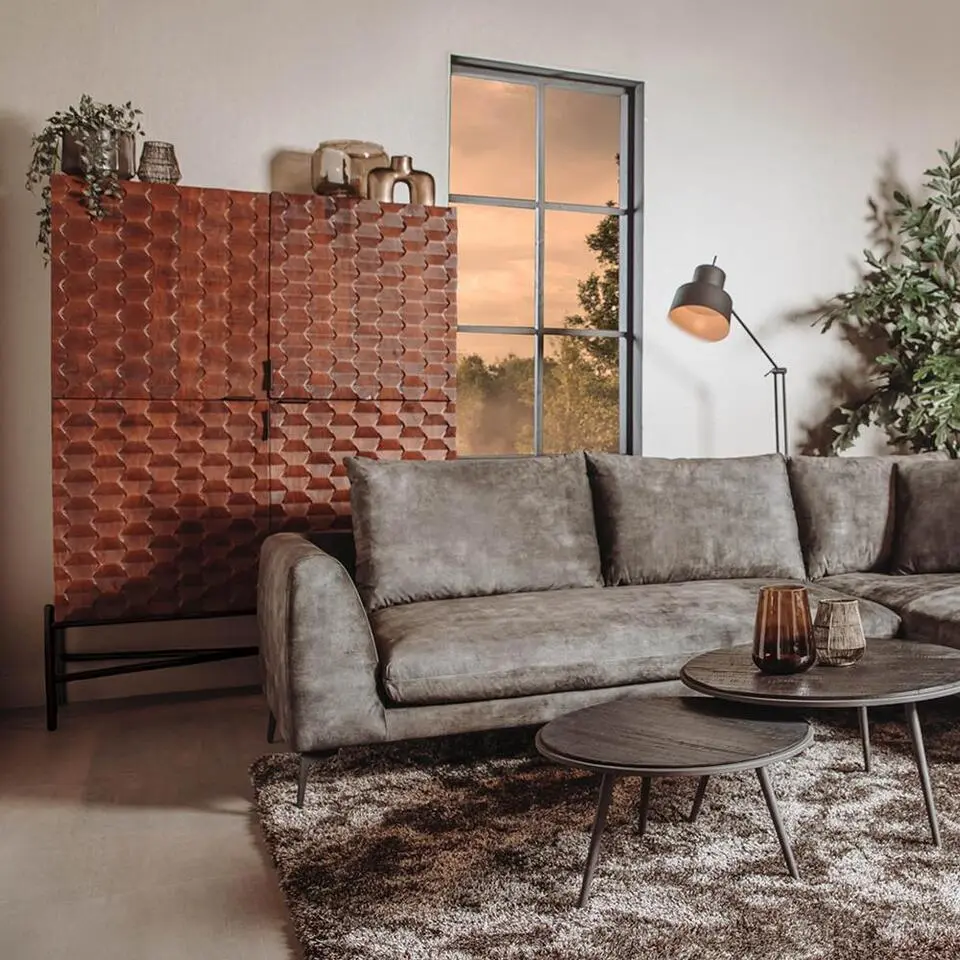 Tower Living - Paola opbergkast - 130 cm - bruin