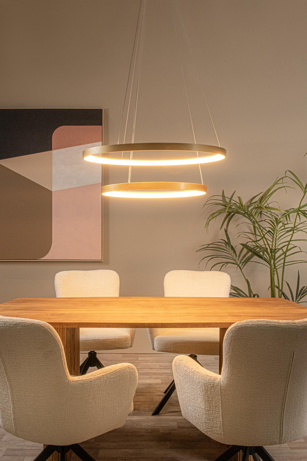 Lucide hanglamp VIDAL - Geïntegreerde LED - Mat Goud / Messing