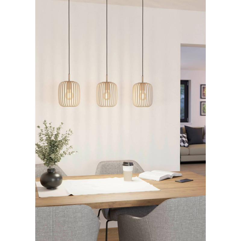 Suspension Romazzina sable Ø 32,5 cm E27 3 x 40 W EGLO