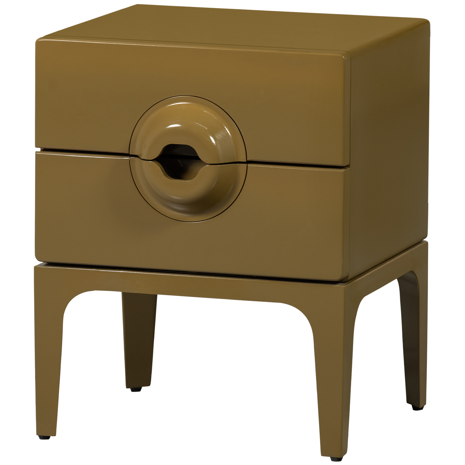 WOOOD nachtkastje 2 lades Merge - Hout - Honing Geel - 57x44x45 cm