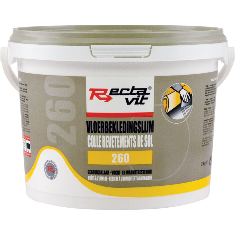 Colle pour revêtements de sols et muraux 260 3 kg RECTAVIT