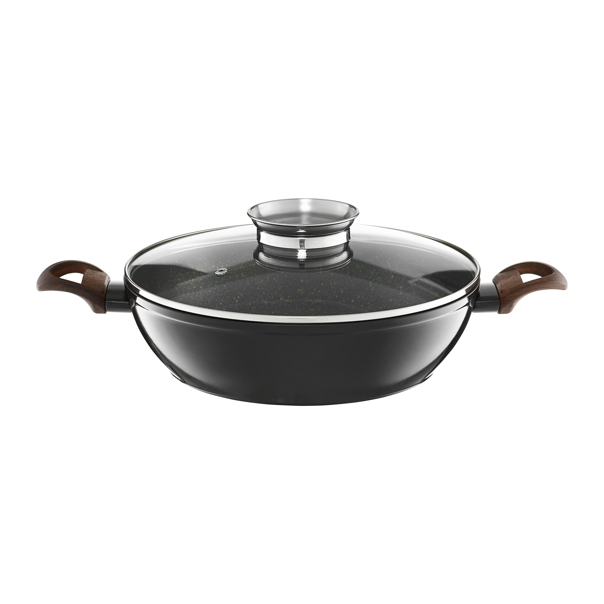 Patelnia głęboka z pokrywką z powłoką Qualum Basic 28 cm