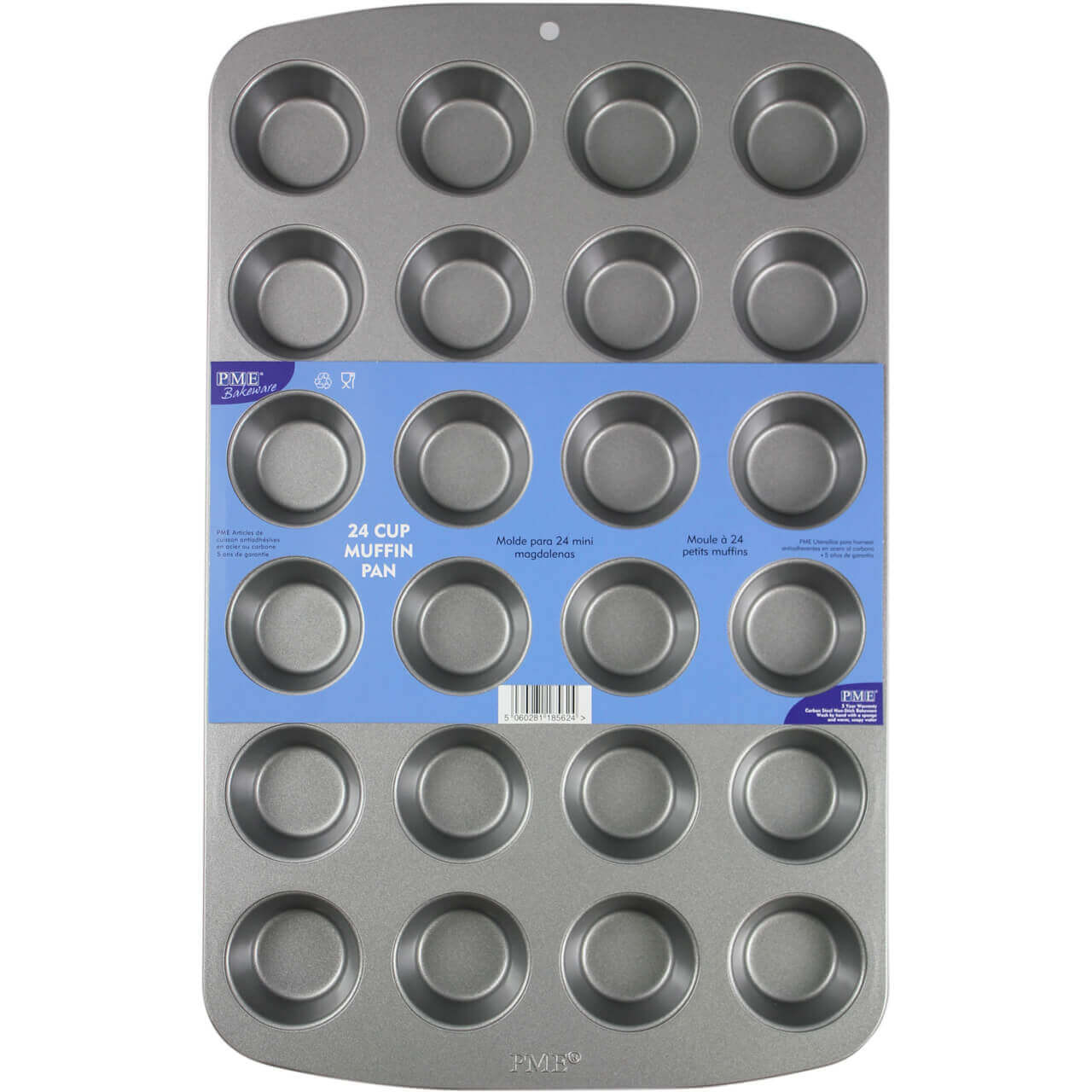 PME Nieprzywierająca forma do pieczenia 24 mini muffinek 36 x 26.5 cm biały