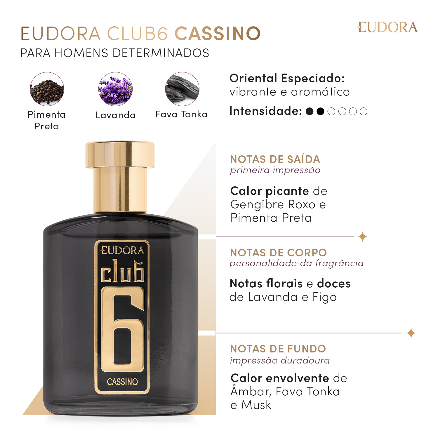 Club 6 Cassino Desodorante Colônia 95ml
