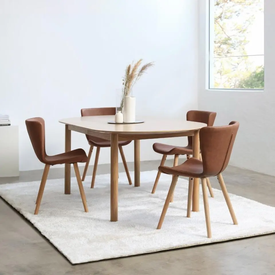 Eetkamerstoel Bruin PU-Leer - Teslin - Set van 2