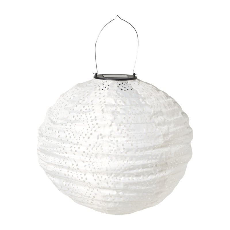 Solar barok lampion rond - wit - &Oslash;30 cm