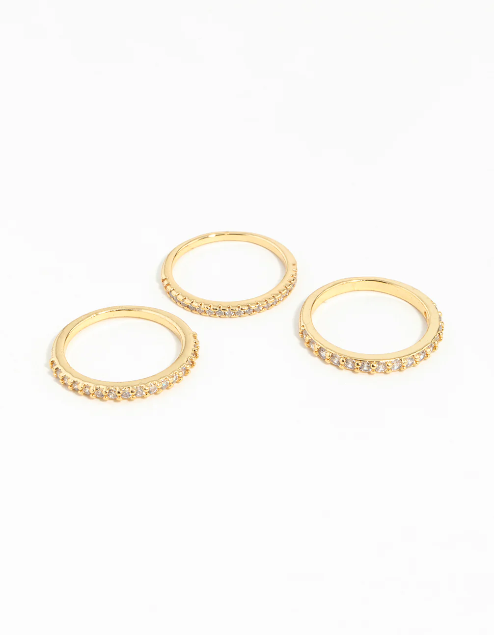 Silver Cubic Zirconia Fine Ring Stack