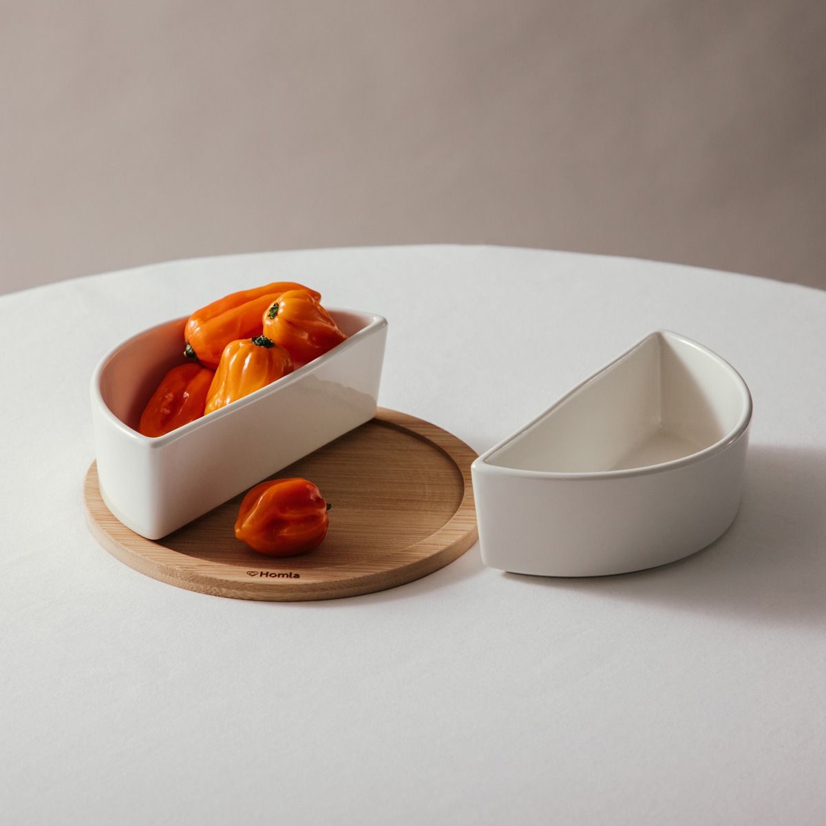 Zestaw FINCAN 2 miseczek z podstawką 20,5x7 cm