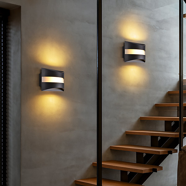 Applique murale LED Nettlife pour intérieur - éclairage mural noir, éclairage vers le haut et vers le bas, 5W 3 000K, blanc chaud
