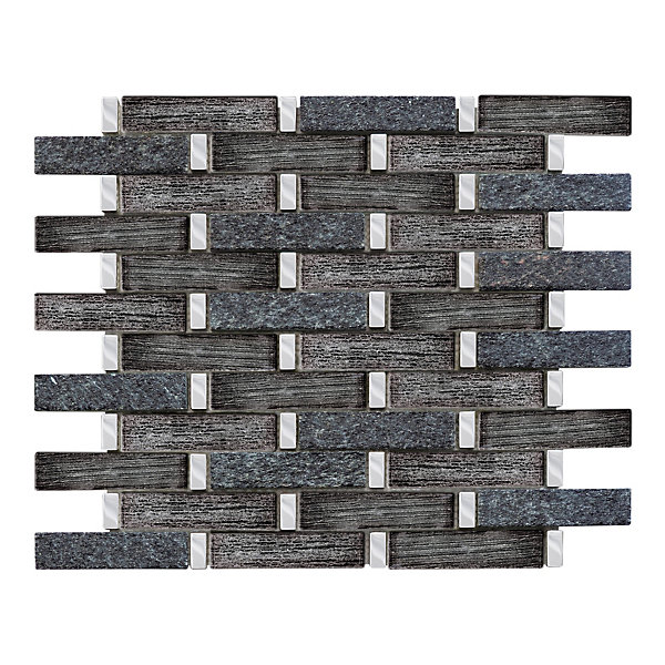 Mosaïque noir Jewel Black 30 x 33,5 cm