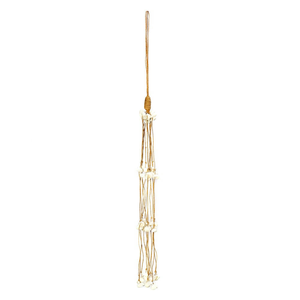 LONG - Décoration suspendue en coquillage blanc