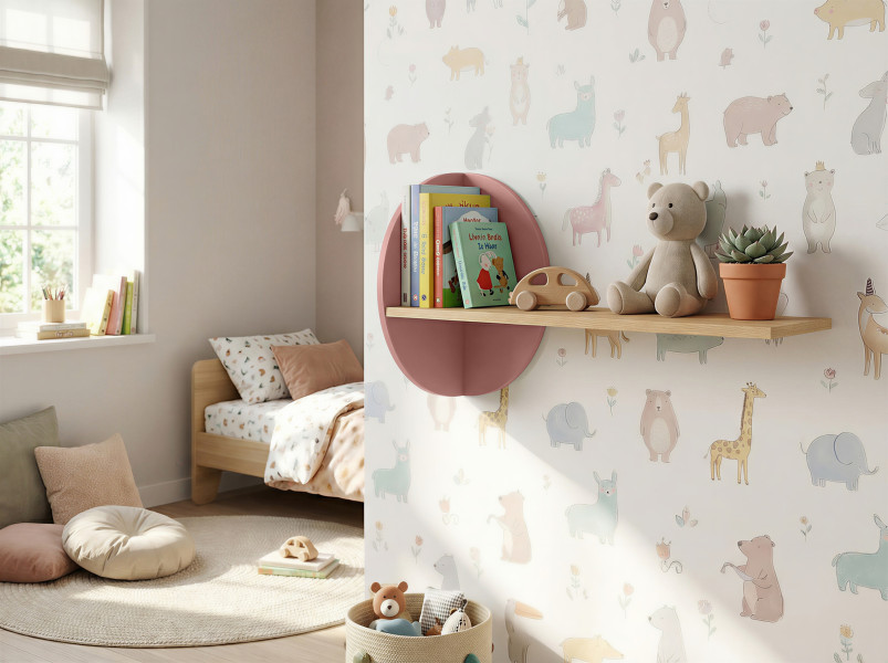 Półka 82 cm wisząca na książki do pokoju dziecka LOLLIE