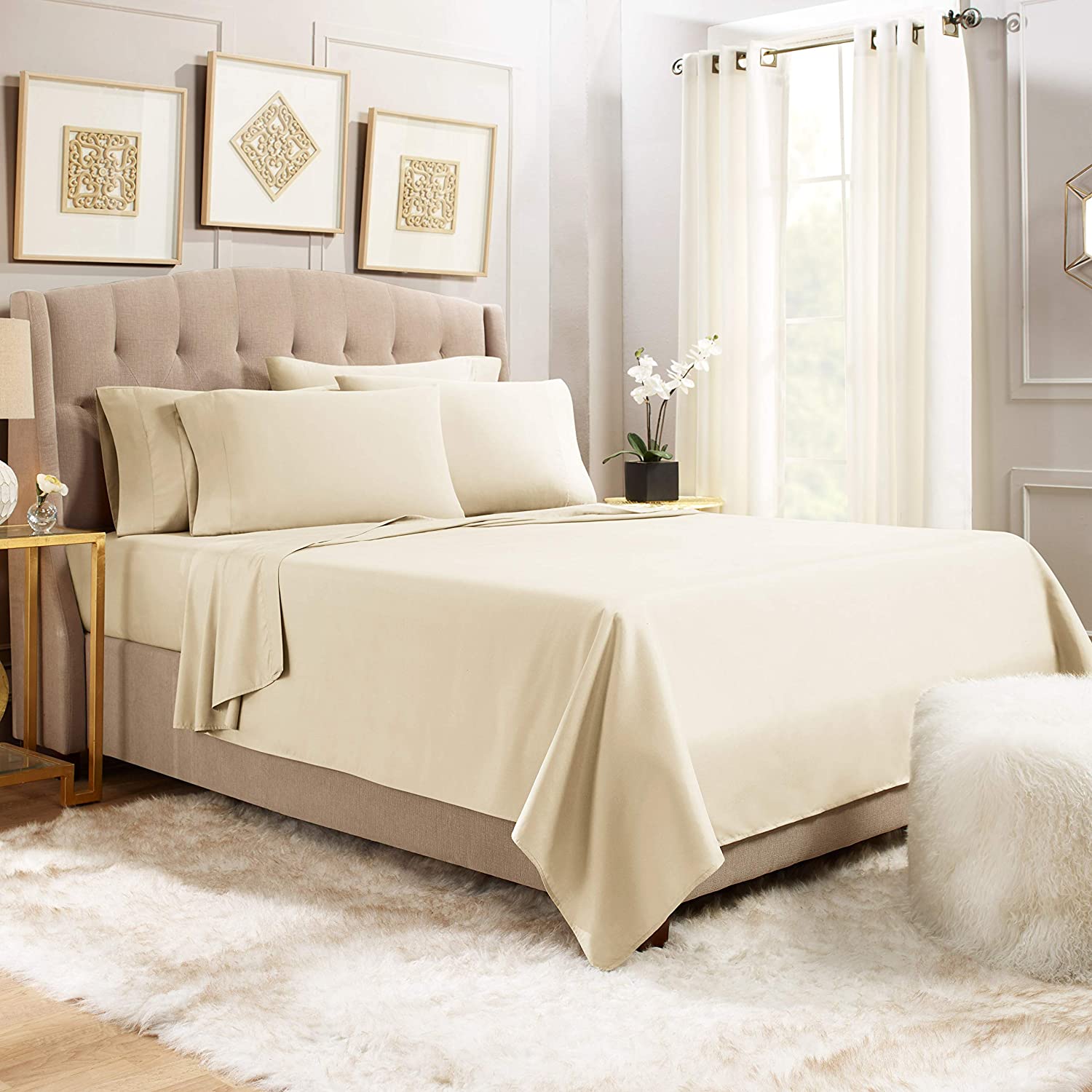Deep Pocket Hypoallergenic Bedding 6 Piece  Set