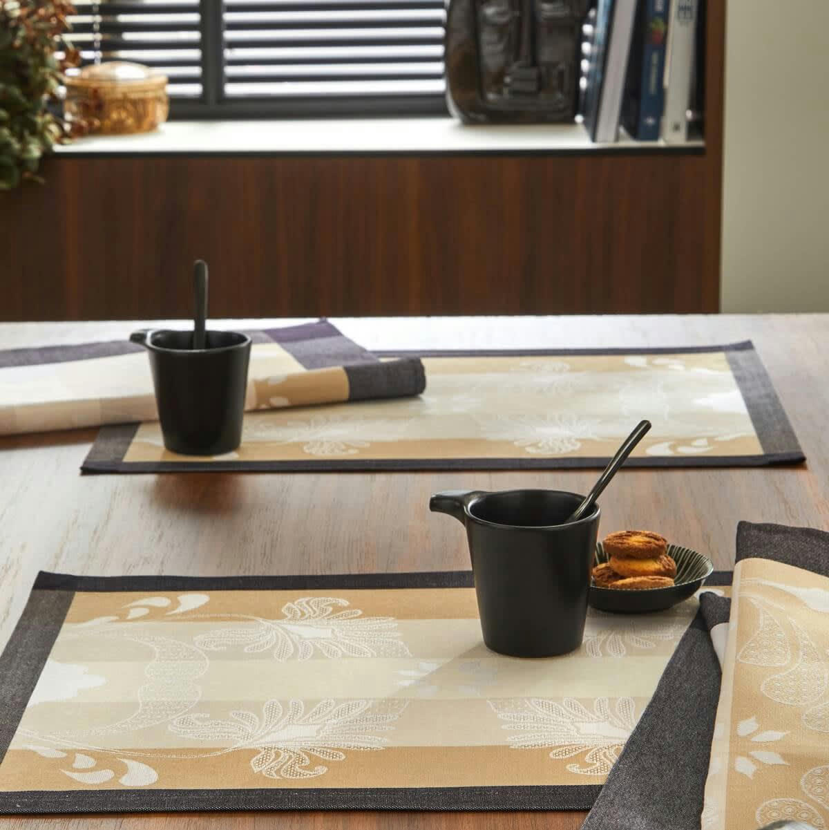 BENGALE - Set de table en coton leopard 50 x 36