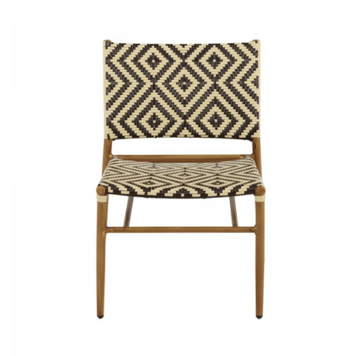 TIGRA - Fauteuil extérieur à motifs noir et blanc