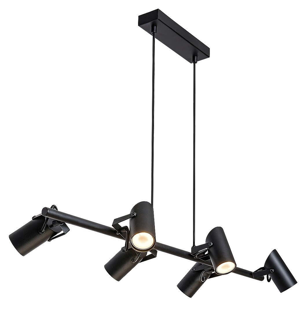 Lampa wisząca czarny matowy MAXIMILIAN 6xGU10x25W wym: 150x87x20 cm Rabalux