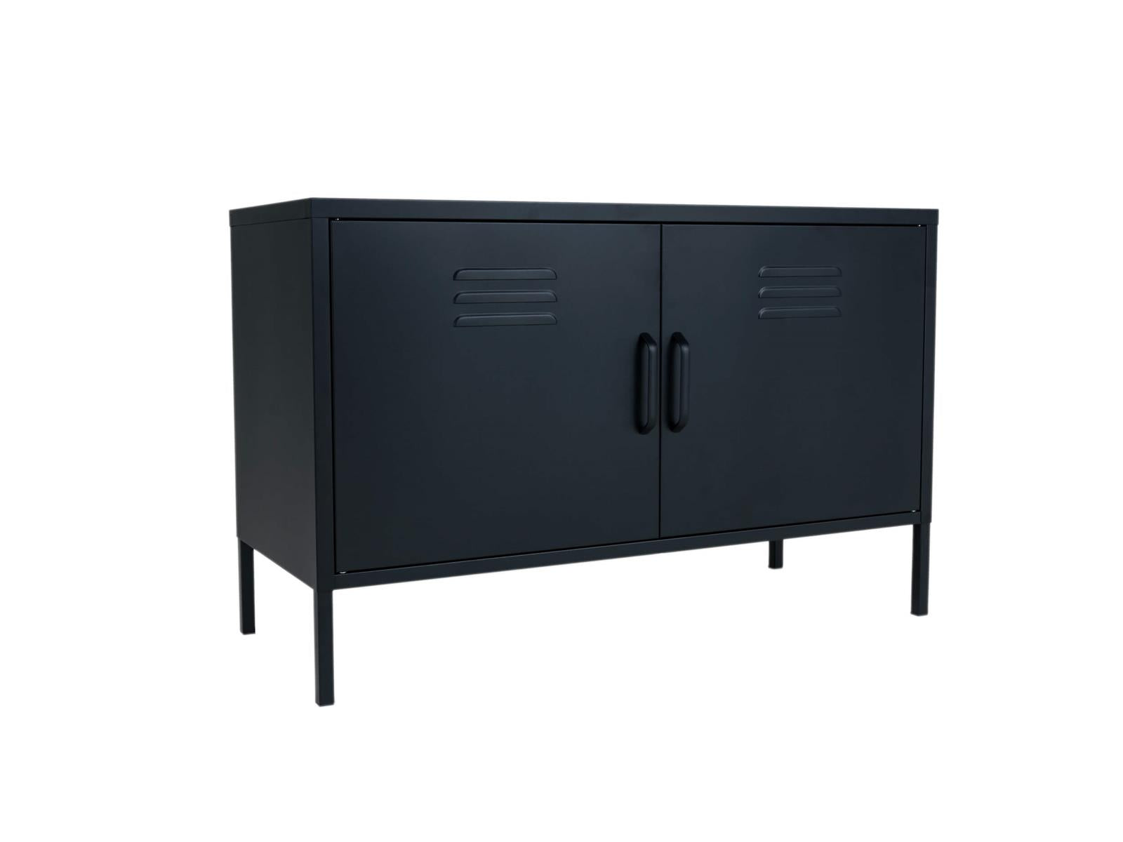 MaximaVida metalen TV lockerkast Finn 100 x 40 x 64 cm zwart - 1 schap
