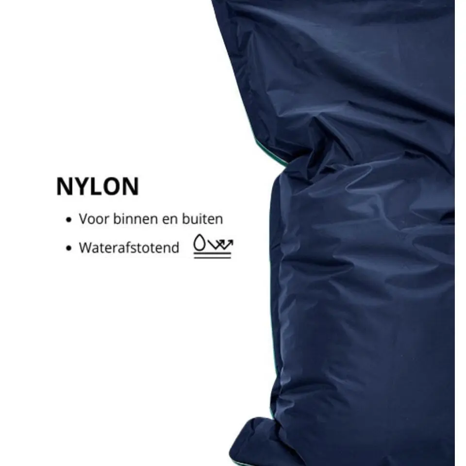 Parya Home - Ruime zitzakken - Kussen - Nylon - 100x150 cm - blauw