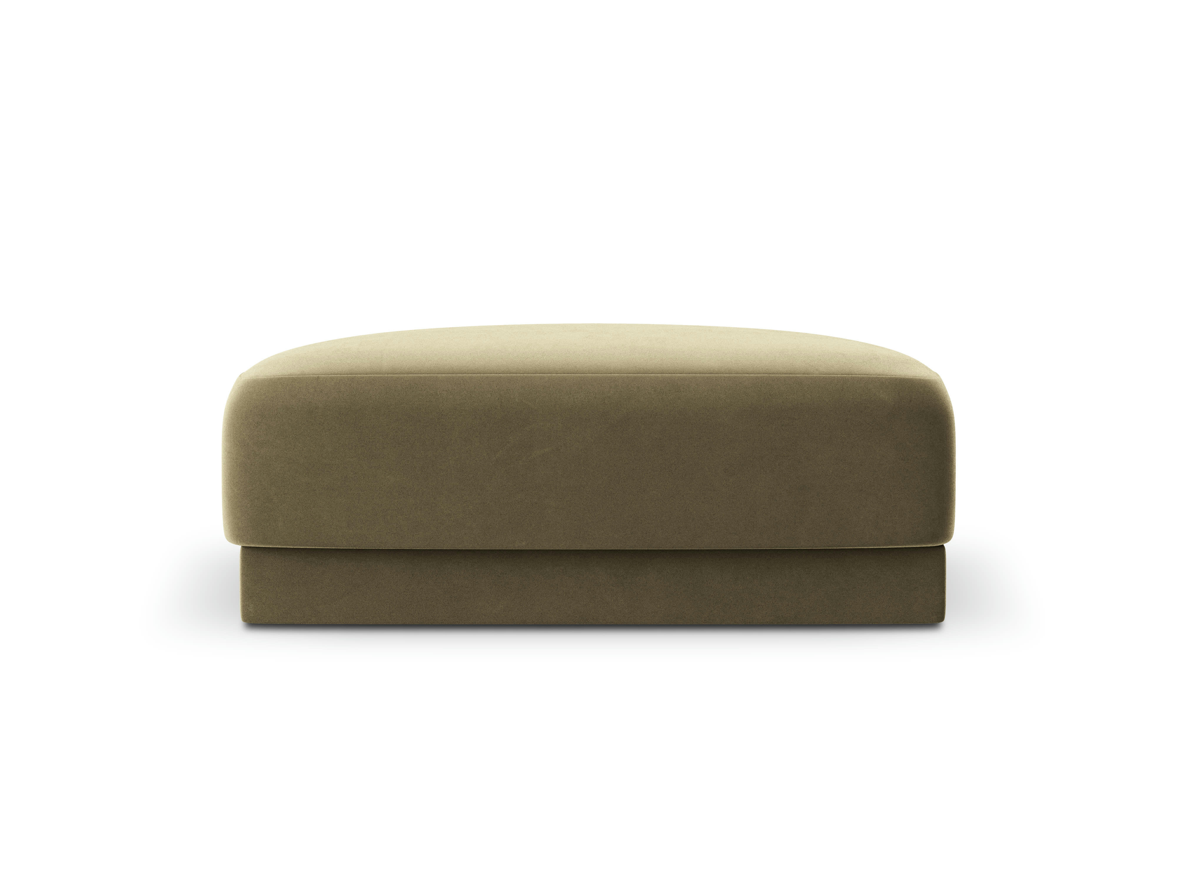 MILEY - Pouf 1 place en tissu velours vert