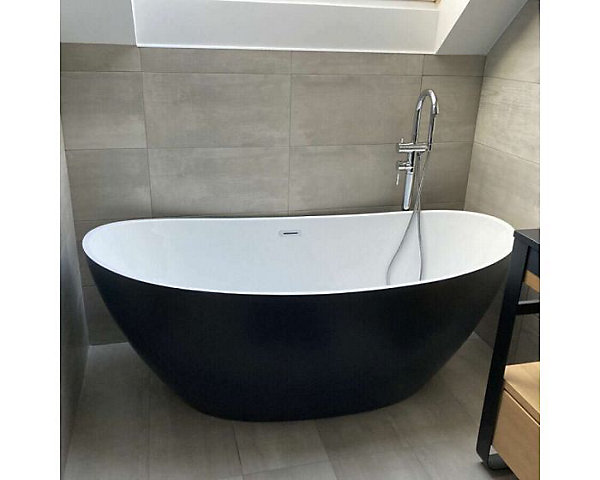 MAYA - Baignoire ilot - Noir - 80x170x68cm