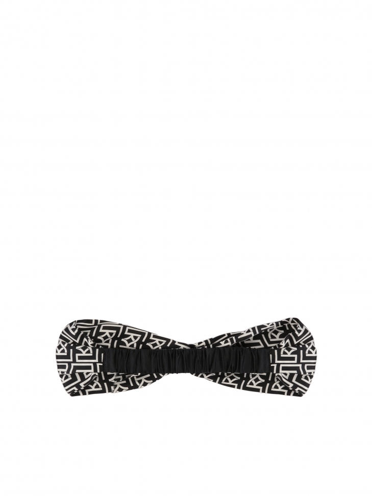 Elegant headband in black and white KAZAR monograms