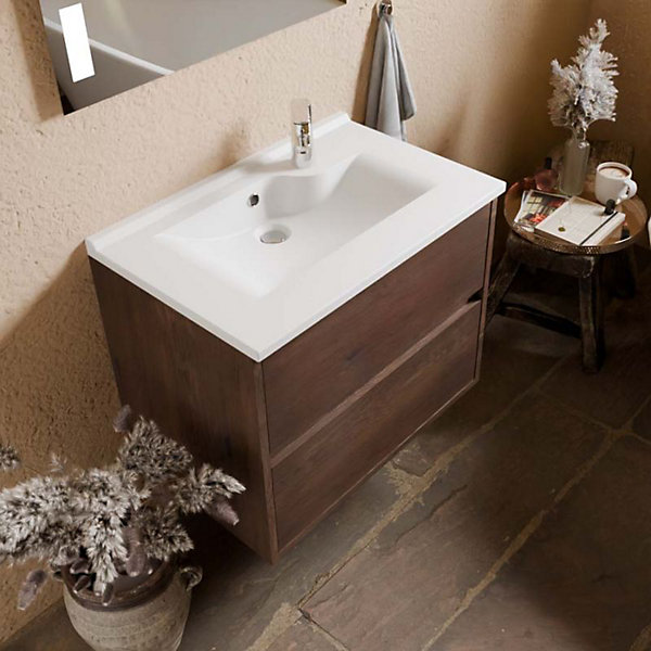 Meuble vasque suspendu ALIXIA 70 cm   miroir Excell Plus