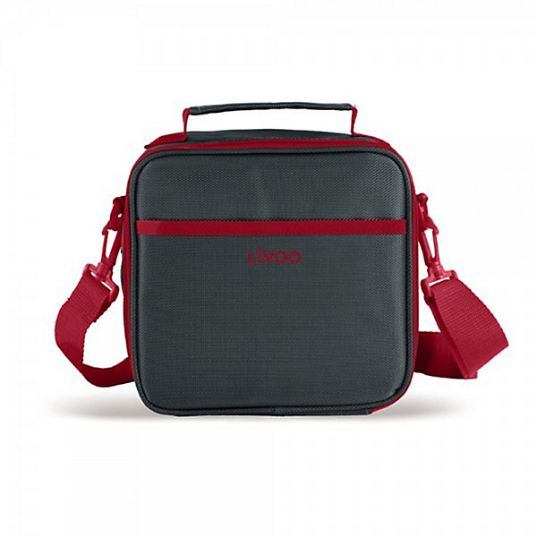 LIVOO SEP126R - Set sacoche lunch box, Isotherme pour conserver vos aliments6h au frais, avec 3 tupperware