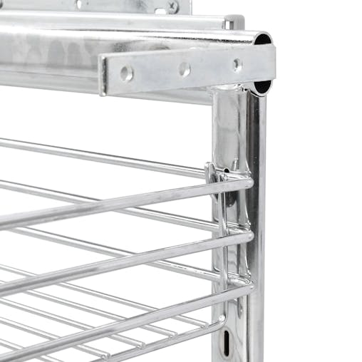 NNEVL 3-Tier Pull-out Kitchen Wire Basket Silver 47x35x56 cm