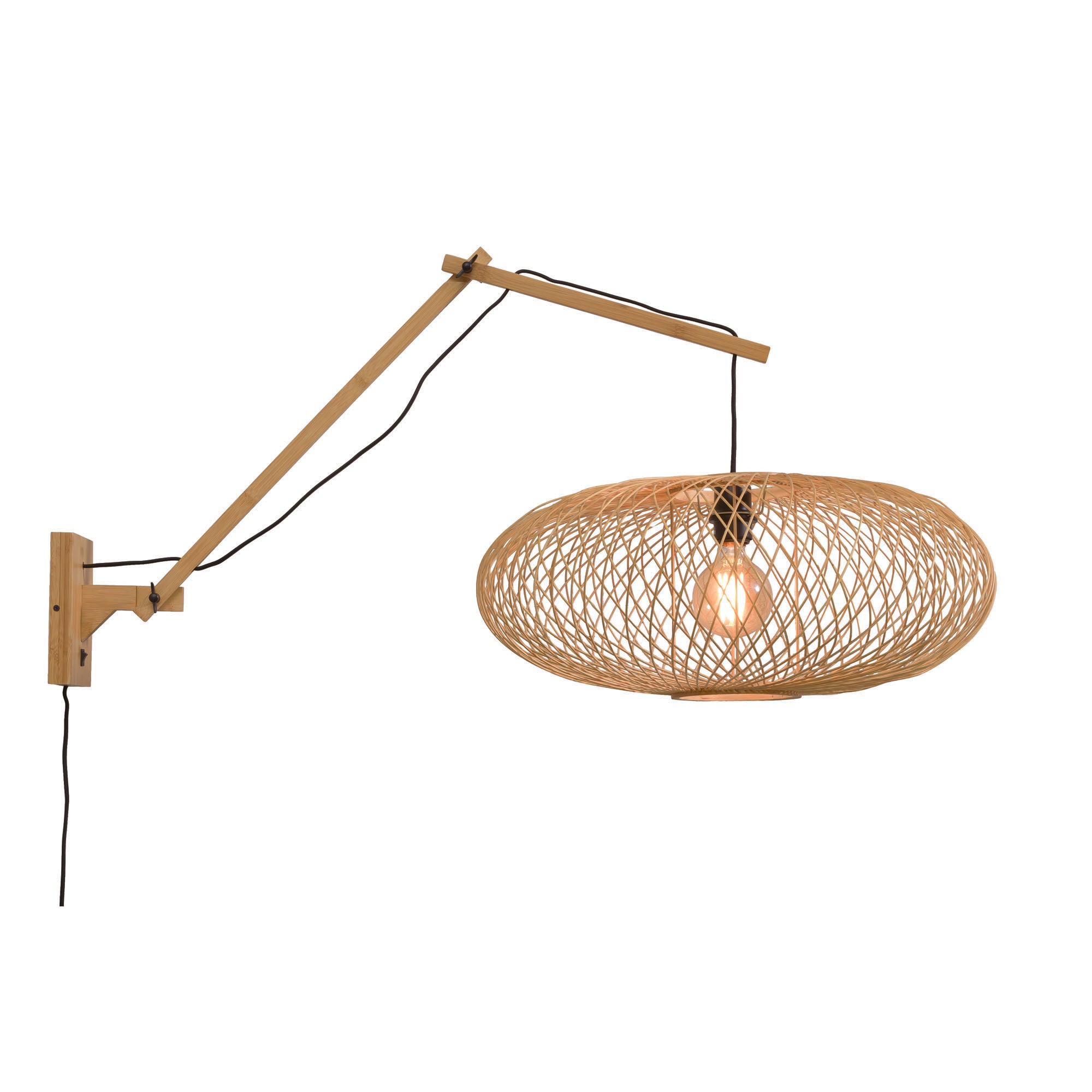 GOOD&MOJO wandlamp Andes - bruin - Ø60cm