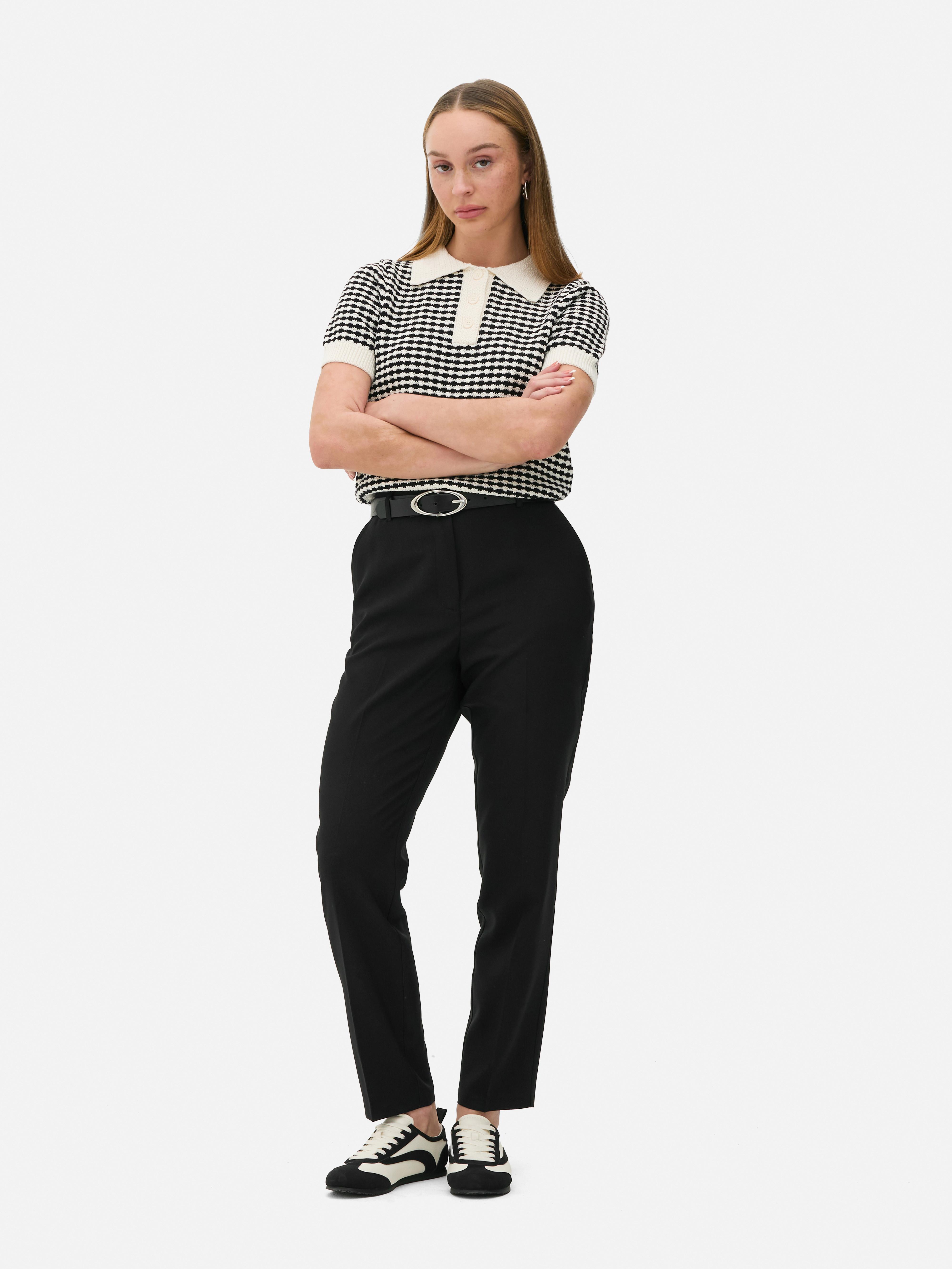 High Waist Tailored Pants