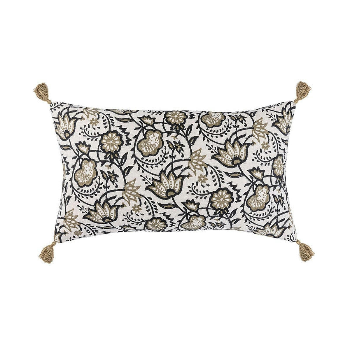 CARMA - Coussin rectangulaire coton  50x30 taupe