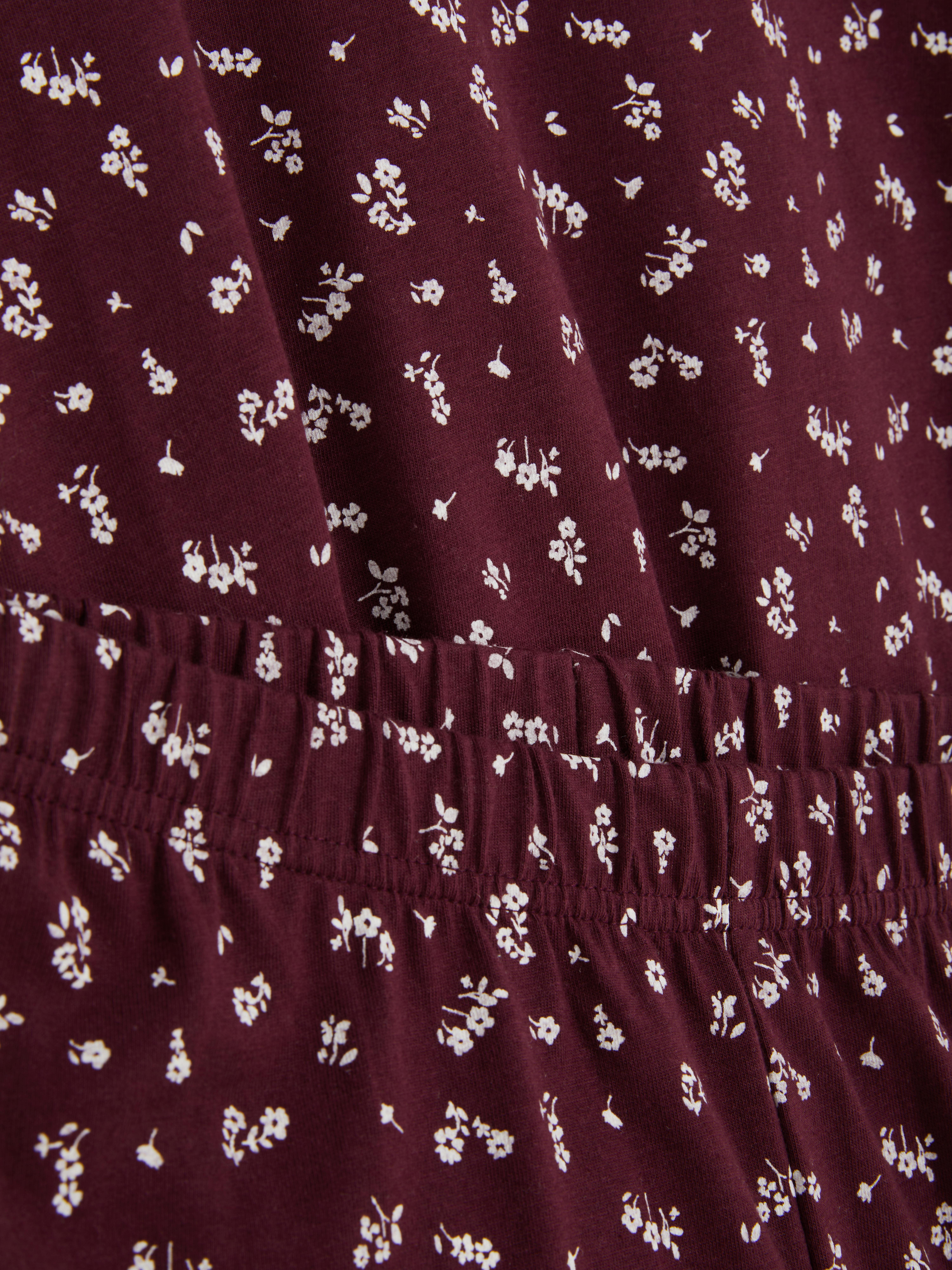 Patterned Long Pajama Set