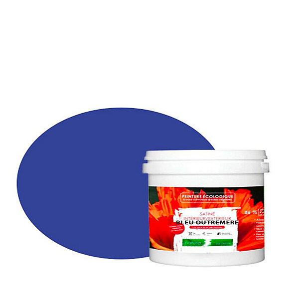 Bleu Outremer Peinture interieur exterieur aspect satin Natura - Bleu outremer - 1L