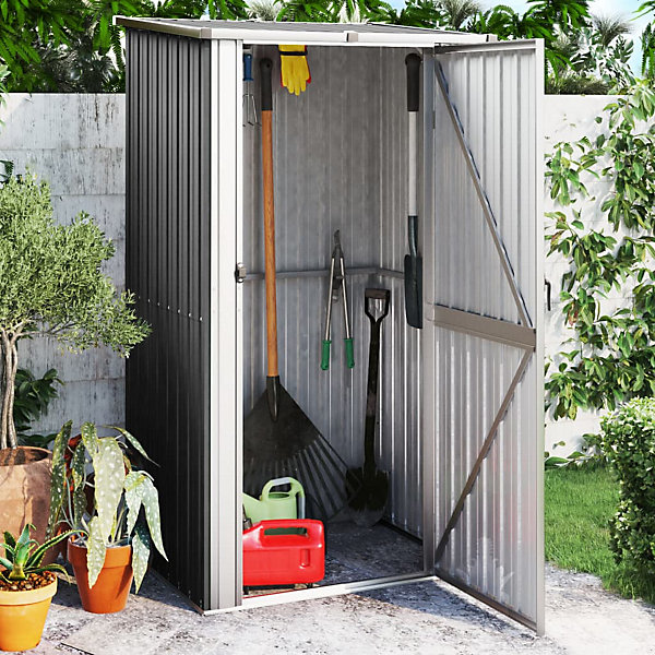 Abri de jardin Anthracite 118,5x97x209,5 cm Acier galvanisé vidaXL