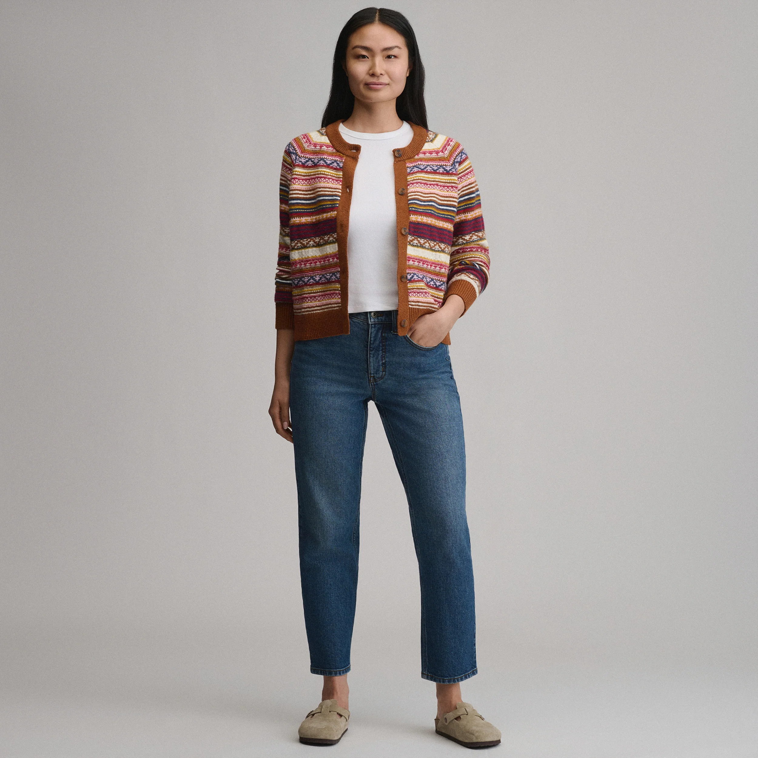 Women's Signature Cardigan Sweater - Stripe