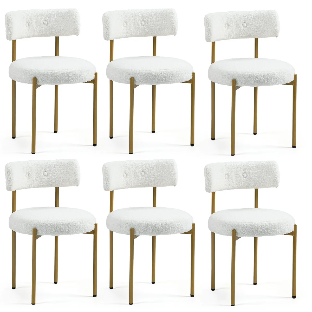 AVAWING Dining Chairs Mid-Century Modern Kitchen Chairs Set of 6