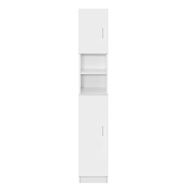 Armoire haute salle de bain colonne blanc MDF 30x190x25 cm