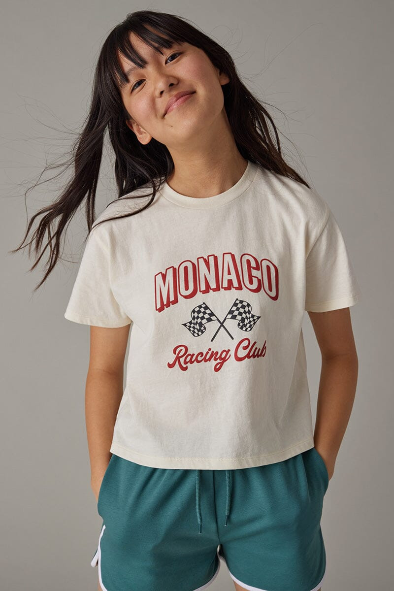 Hello Franki Racing Club Crop Graphic T-Shirt for girls