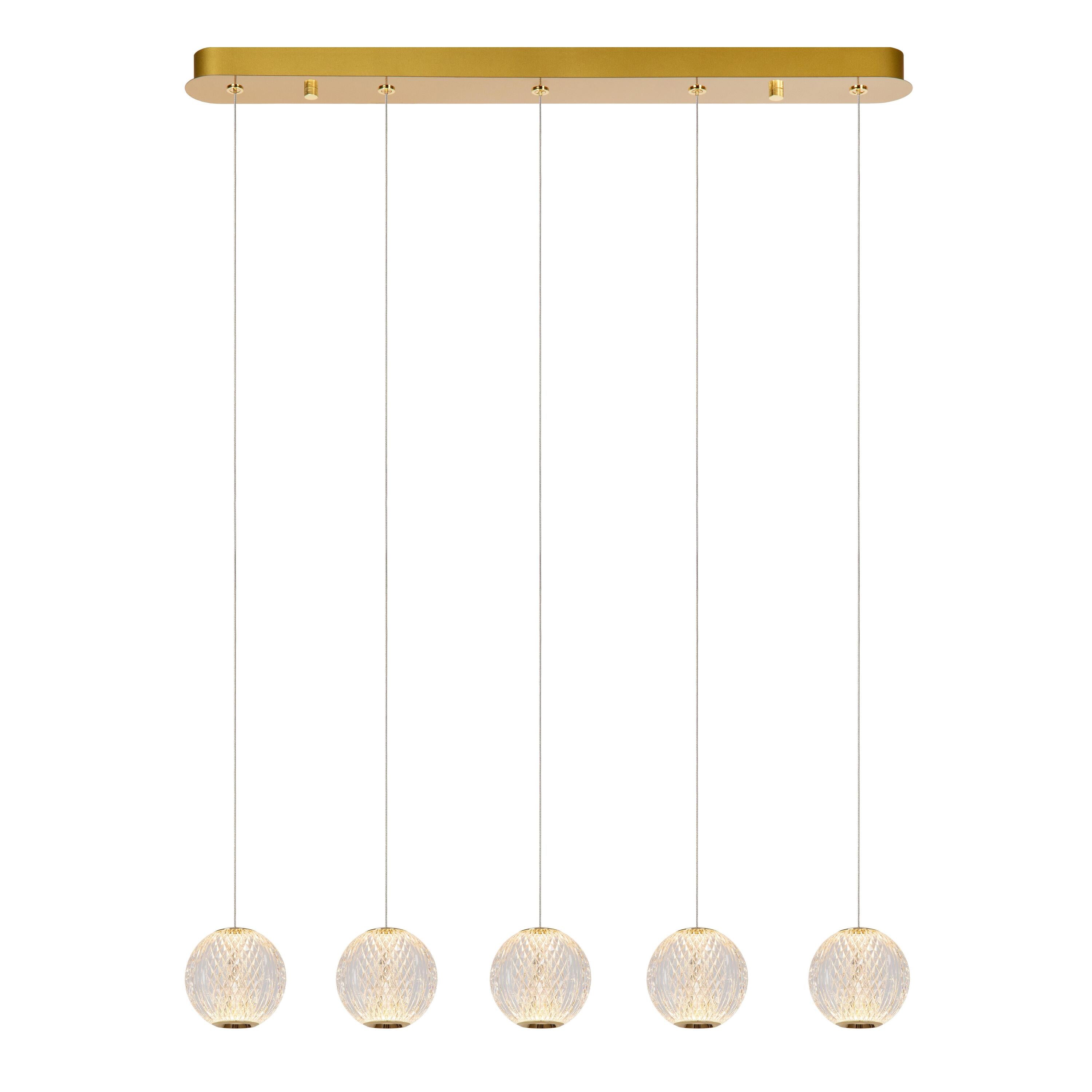 Cintra 5 cluster hanglamp LED lineair transparant