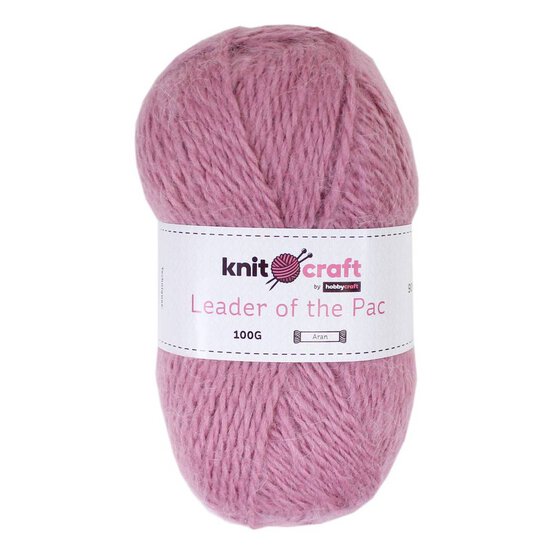 Knitcraft Pink Leader of the Pac Aran Yarn 100g
