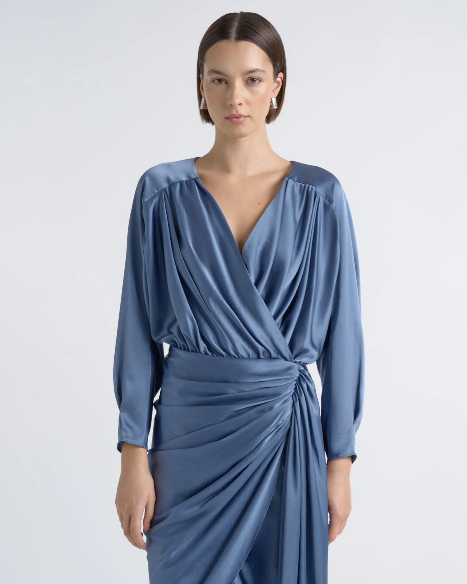 Satin Drape Dress
